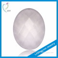 High quality white faceted oval beads cheap glass beads